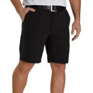 Footjoy woven golf black shorts Sz 42